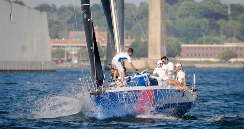 Sailing with a full crew in an evening race last summer. - photo © Bermuda Race Media