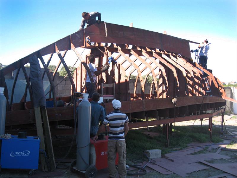 The first  Joshua One-design production yacht under construction at Asboat Yacht Builder, Turkey photo copyright McIntyre Adventure taken at  and featuring the Joshua One-Design class