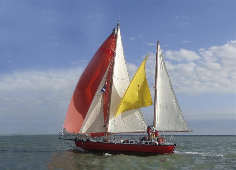 Bernard Moitessier's original Joshua under full sail - this classic yacht is now managed by the French National Maritime Museum in La Rochelle, and will attend the start of the 2018 Golden Globe Race in Plymouth next June - photo © McIntyre Adventure