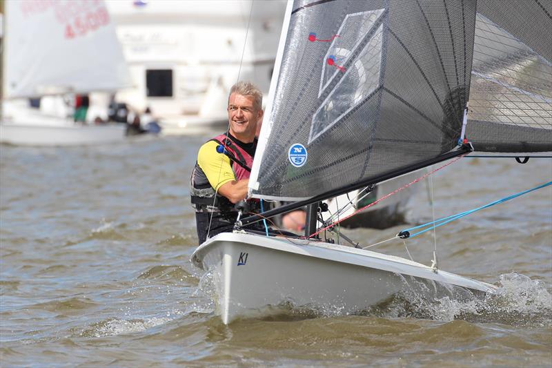 Duncan Madin in his K1 at Oulton Week photo copyright Karen Langston taken at Waveney & Oulton Broad Yacht Club and featuring the K1 class