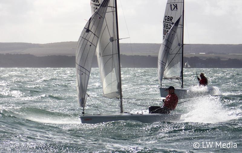 Downwind during the K1 Sea National at Lymington photo copyright Liam Willis / www.lw-media.co.uk taken at Royal Lymington Yacht Club and featuring the K1 class