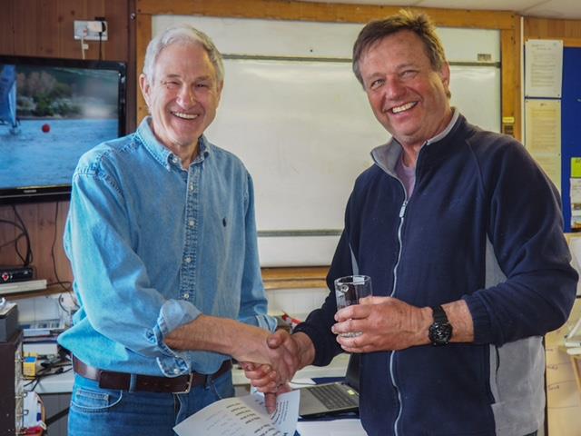 K1 Travellers Open at Teign Corinthian prize giving photo copyright Garnett Showell taken at Teign Corinthian Yacht Club and featuring the K1 class