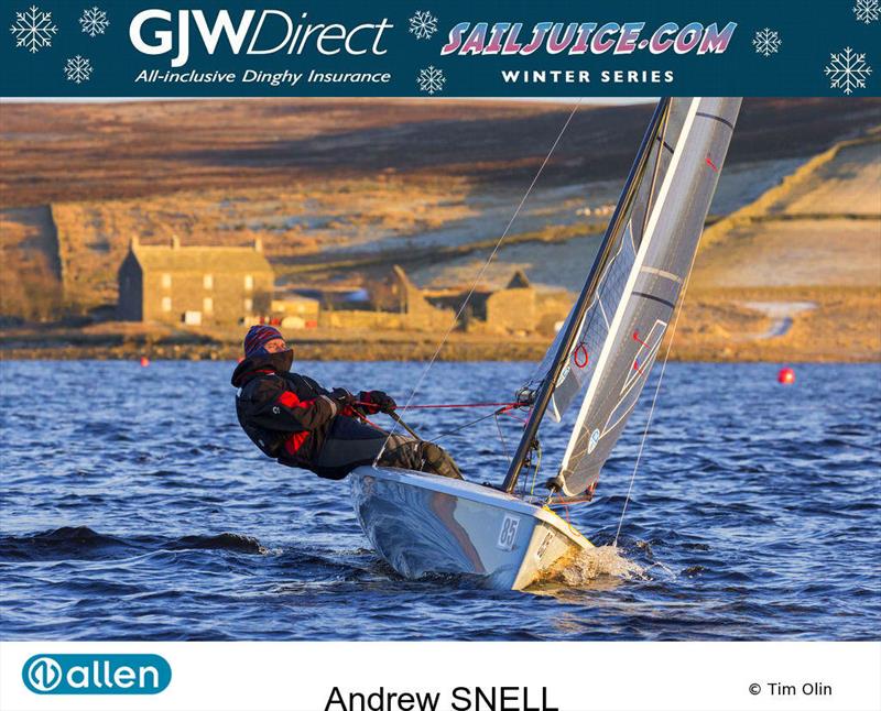 Andrew Snell finishes as runner-up in the GJW Direct SailJuice Winter Series 2017/18 photo copyright Tim Olin / www.olinphoto.co.uk taken at Yorkshire Dales Sailing Club and featuring the K1 class