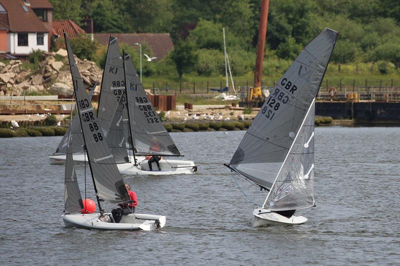 K1s during the Oulton Broad Phantom, K1 and Streaker open photo copyright Karen Langston taken at Waveney & Oulton Broad Yacht Club and featuring the K1 class