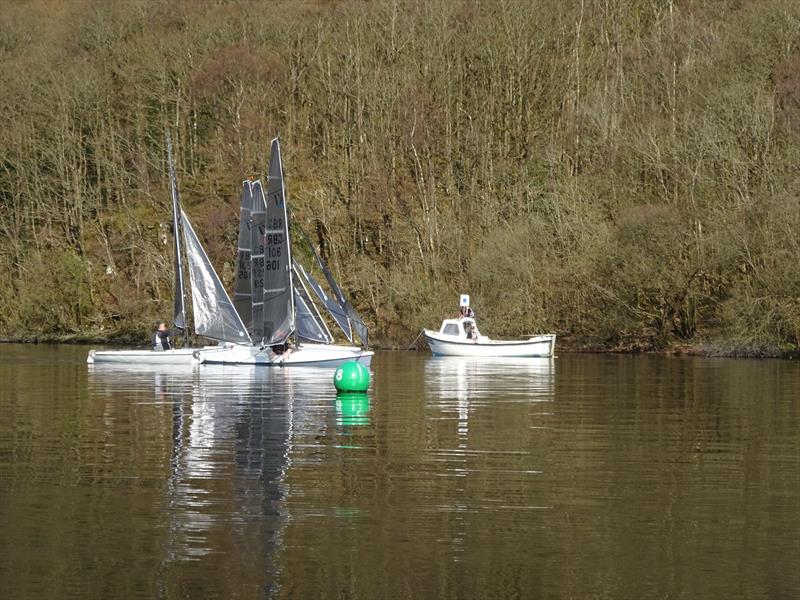 Drifting finish during the South Windermere K1 Open photo copyright Mark Fearnley taken at South Windermere Sailing Club and featuring the K1 class