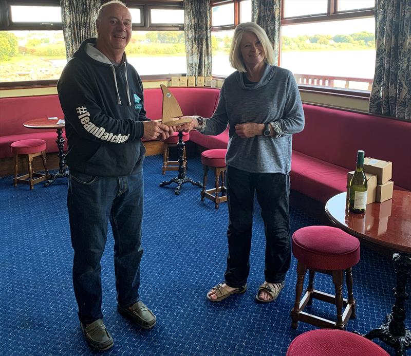 Ian Duke finishes 2nd at the Burwain K1 Open photo copyright Hilly King taken at Burwain Sailing Club and featuring the K1 class
