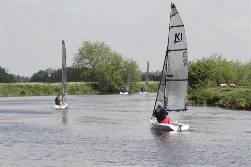 K1 long distance race from Tewkesbury to Strensham Services photo copyright Alan Utteridge taken at Tewkesbury Cruising & Sailing Club and featuring the K1 class