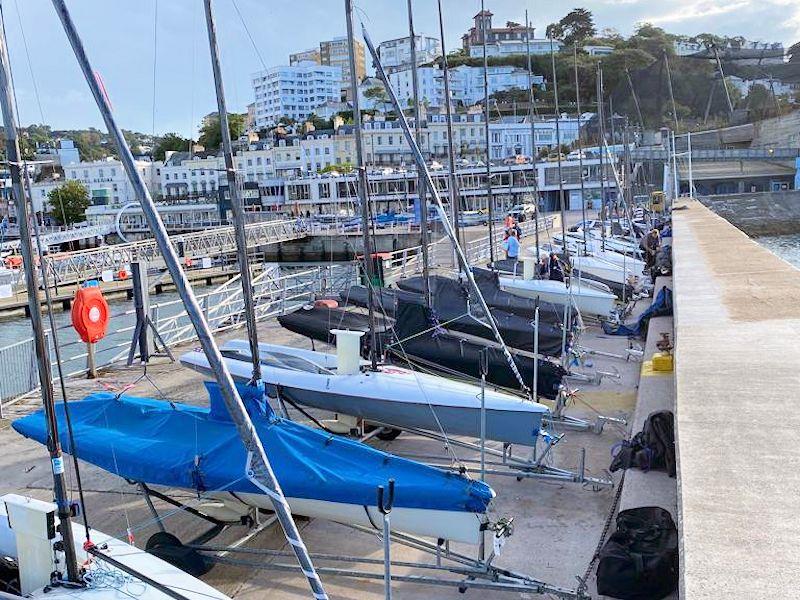 Early morning at the K1 National Championships at Royal Torbay photo copyright Jason King taken at Royal Torbay Yacht Club and featuring the K1 class