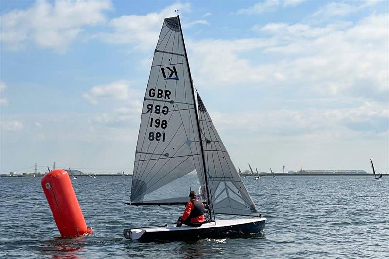 Simon Hawkes, overall winner - K1 open meeting at Datchet Water photo copyright DWSC taken at Datchet Water Sailing Club and featuring the K1 class
