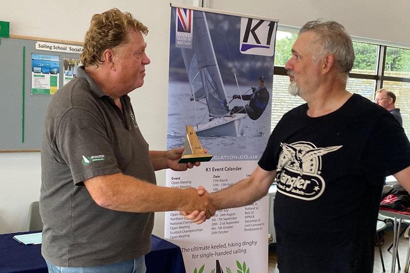 Chris Cooney, second in 'Beat Your Predicted Place' - Ovington Boats K1 Midlands Traveller Series at Rutland photo copyright Chris Swallow taken at Rutland Sailing Club and featuring the K1 class
