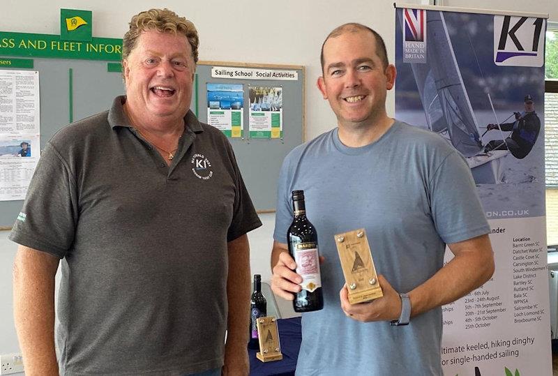 Leighton King, second overall (right), Jeremy Hudson, third overall (left) - Ovington Boats K1 Midlands Traveller Series at Rutland photo copyright Chris Swallow taken at Rutland Sailing Club and featuring the K1 class