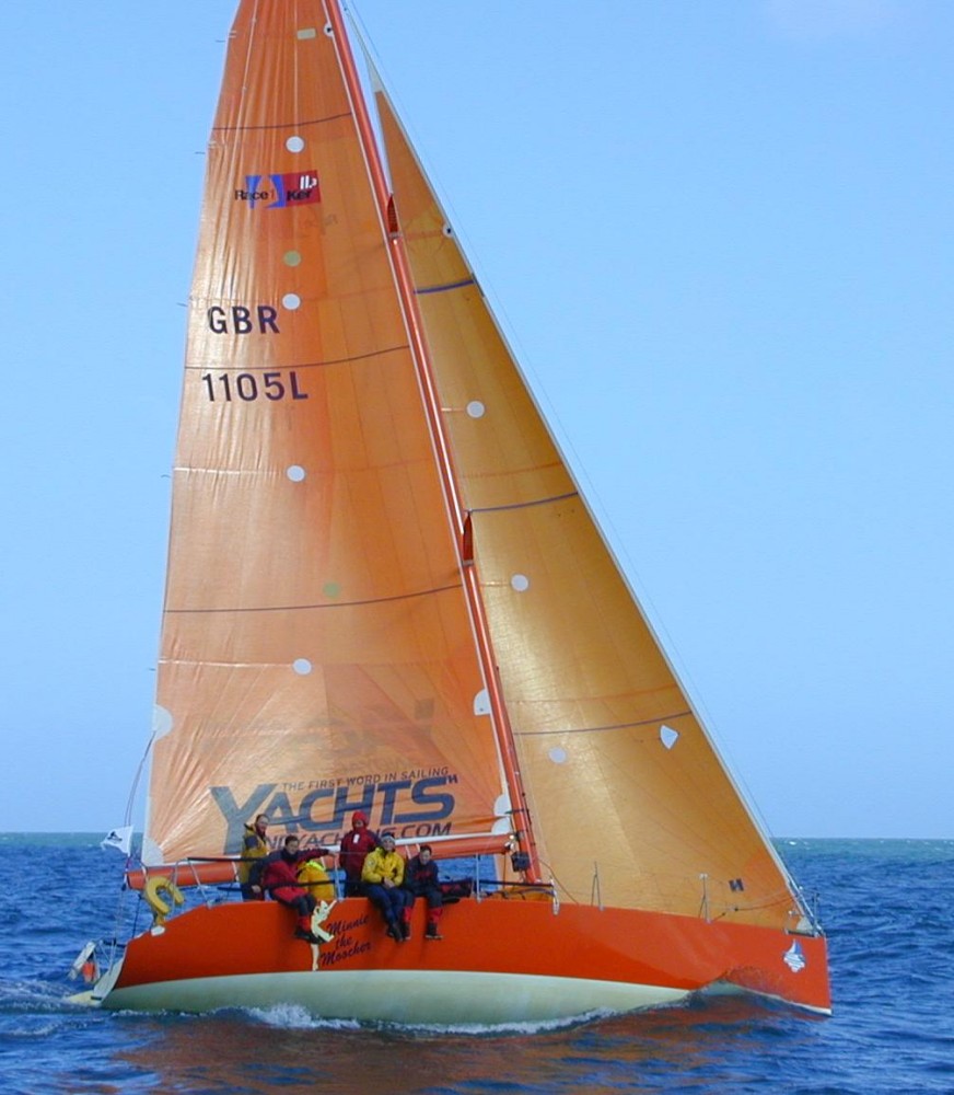 Minnie the Moocher leads overall in BMW Round Ireland Race photo copyright Bill Forde taken at Wicklow Sailing Club and featuring the Ker 11.3 class