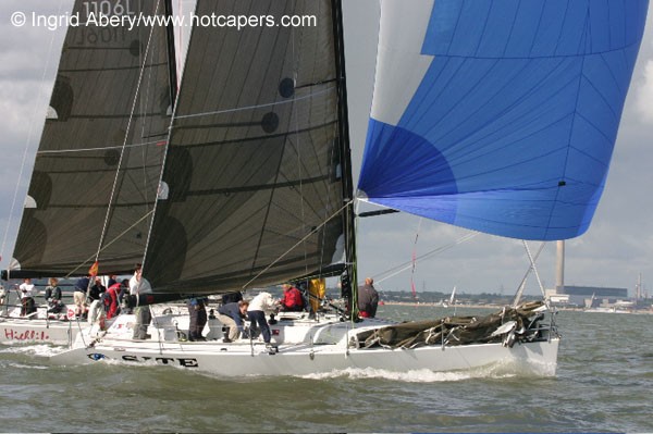 Action from the Ker 11.3 nationals in the Solent photo copyright Ingrid Abery / www.hotcapers.com taken at Royal Thames Yacht Club and featuring the Ker 11.3 class