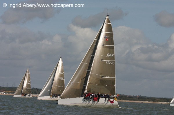 Action from the Ker 11.3 nationals in the Solent photo copyright Ingrid Abery / www.hotcapers.com taken at Royal Thames Yacht Club and featuring the Ker 11.3 class