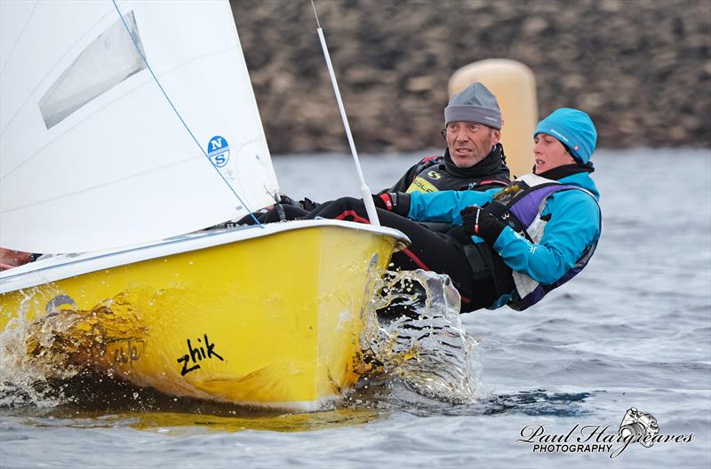 Race 2 and 9 winners, second overall, Howie Enkel and Danni Tebbutt in 1574, during the Kestrel Nationals 2022 at Yorkshire Dales photo copyright Paul Hargreaves Photography taken at Yorkshire Dales Sailing Club and featuring the Kestrel class