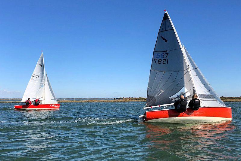 Gusty conditions approaching the windward mark - Kestrel Eastern Area Championships at Maylandsea Bay photo copyright Vicky Broomfield taken at Maylandsea Bay Sailing Club and featuring the Kestrel class