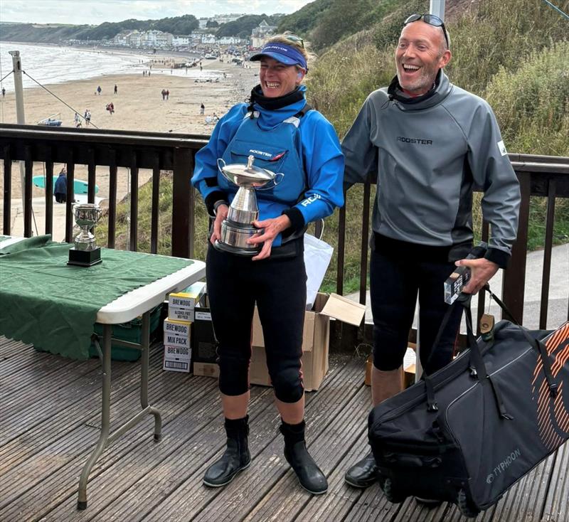 Howie Enkel and Danni Tebbutt (Maylandsea Bay SC) win the 2026 Kestrel Nationals at Filey photo copyright Cath Worsley taken at Filey Sailing Club and featuring the Kestrel class