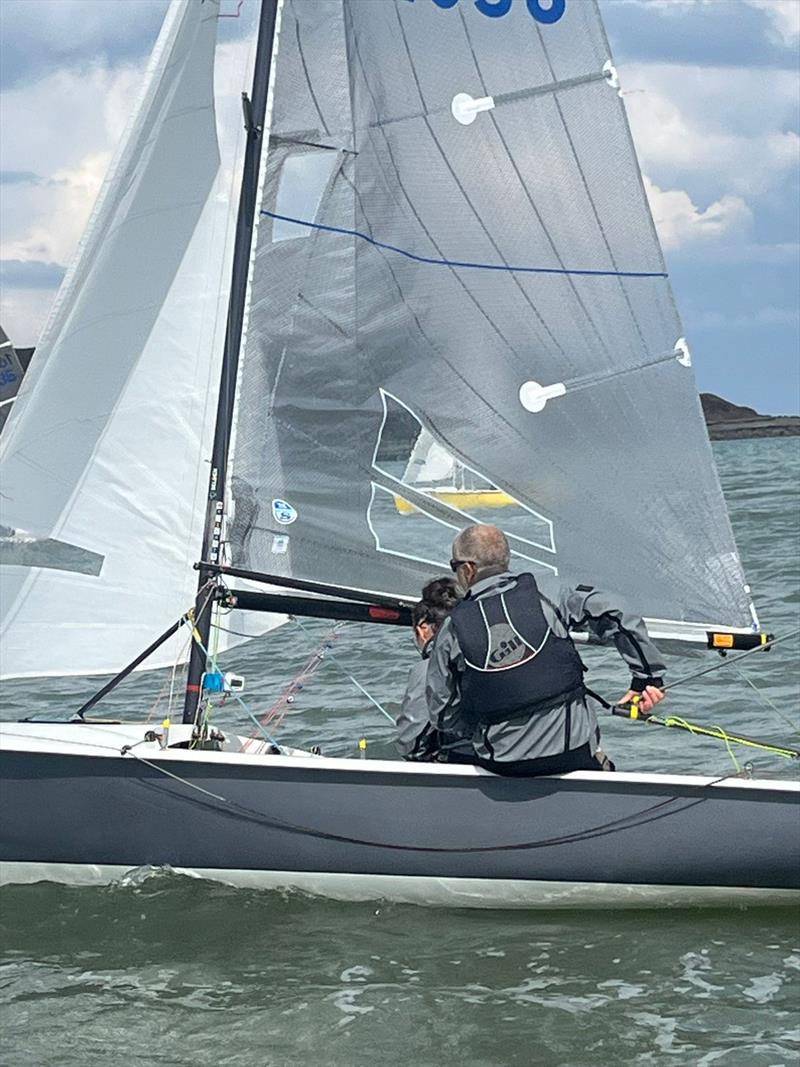 Runners up, Malcolm and Dannielle Worsley during the 2026 Kestrel Nationals at Filey photo copyright Tim Drew taken at Filey Sailing Club and featuring the Kestrel class