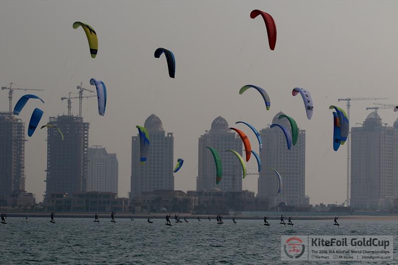 Day 2 of the IKA KiteFoil Gold Cup in Qatar photo copyright Shahjahan Moidin taken at  and featuring the Kiteboarding class