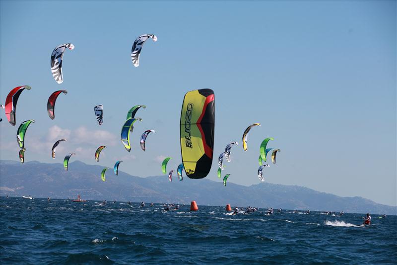 Kiteboard Course Racing Worlds at Cagliari day 1 photo copyright Alberto Foresti / Canon taken at Yacht Club Cagliari and featuring the Kiteboarding class