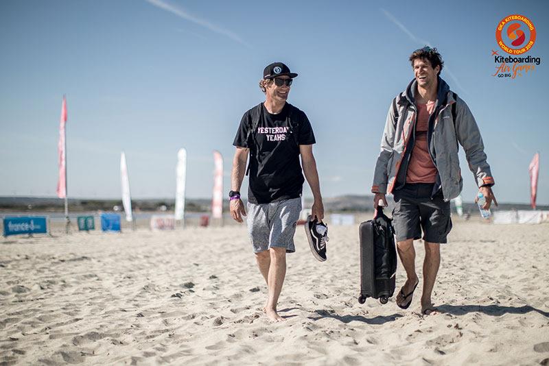 Jaime Herraiz and Mallory de la Villemarque - cool, calm and collecting the crew photo copyright Toby Bromwich taken at  and featuring the Kiteboarding class