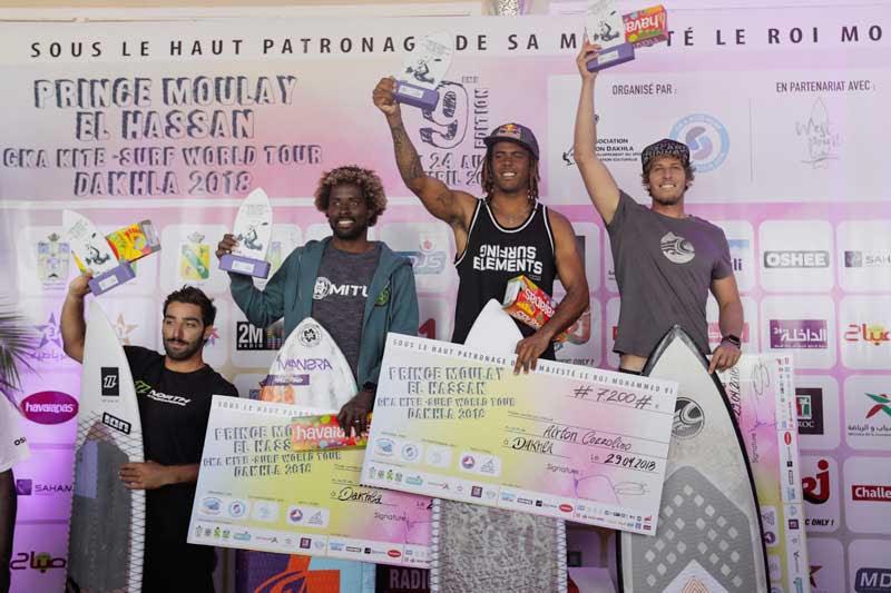 The Men's Podium photo copyright Ydwer van der Heide taken at  and featuring the Kiteboarding class