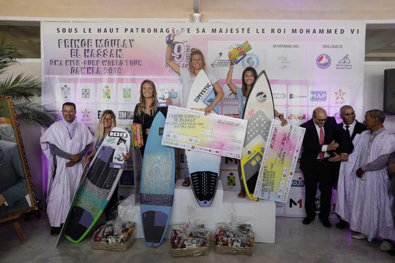 The Women's Podium photo copyright Ydwer van der Heide taken at  and featuring the Kiteboarding class