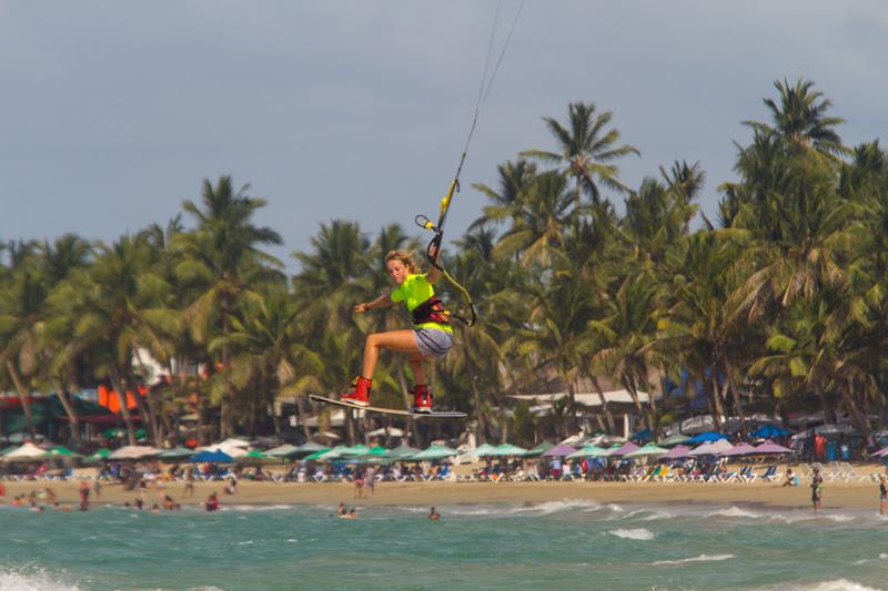 Pippa powers to first in Best Trick with a stomped blind judge photo copyright Event Media taken at  and featuring the Kiteboarding class
