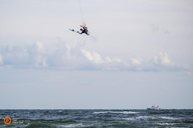 Aaron Hadlow's rail grab front roll kung fu board-off is very easy on the eyes! - photo © Ydwer van der Heide