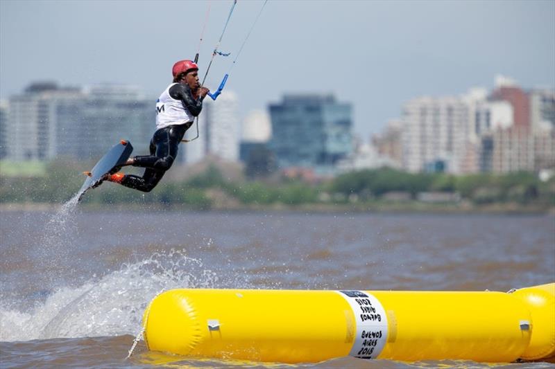Adeury Corniel (DOM) - Day 1 - 2018 Youth Olympic Games Buenos Aires photo copyright Matias Capizzano / World Sailing taken at  and featuring the Kiteboarding class