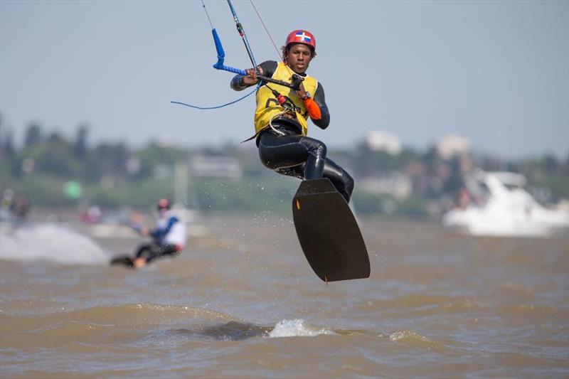 Spain take a leap towards a silver medal - 2018 Youth Olympic Games photo copyright Matias Capizzano / World Sailing taken at  and featuring the Kiteboarding class