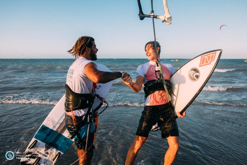 Airton and Evan - Day 1 - 2018 GKA Kite-Surf World Tour Prea, Round 6 - photo © Ydwer van der Heide