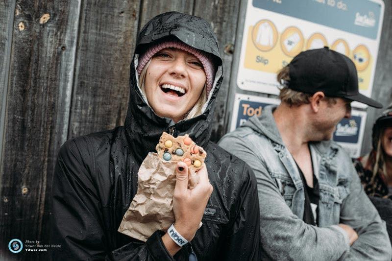 JC – stoked on cookies and on third place in 2018 - 2018 GKA Kite-Surf World Tour Torquay photo copyright Ydwer van der Heide taken at  and featuring the Kiteboarding class