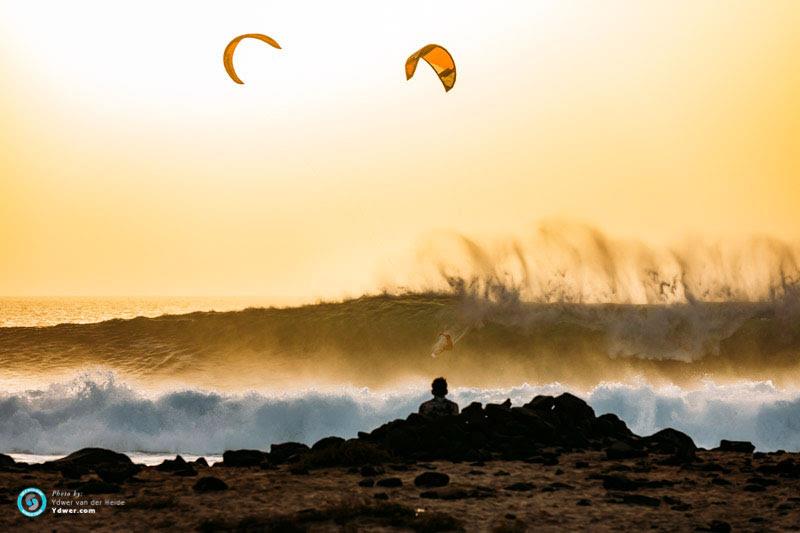 Sunset storming - GKA Kite-Surf World Cup Cabo Verde, Day 1 photo copyright Ydwer van der Heide taken at  and featuring the Kiteboarding class