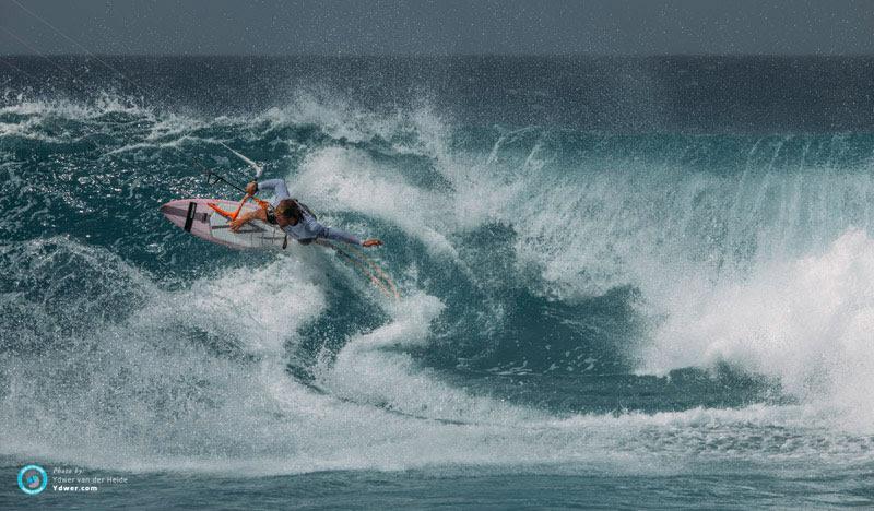 Cappuzzo eyeing down the line - GKA Kite-Surf World Cup Cabo Verde, Day 4 photo copyright Ydwer van der Heide taken at  and featuring the Kiteboarding class