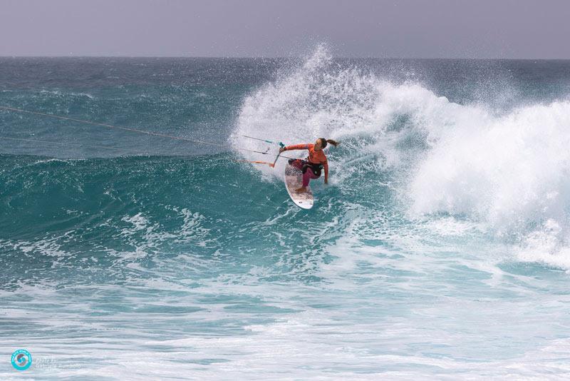 Correira cracks one off the top - GKA Kite-Surf World Cup Cabo Verde, Day 4 photo copyright Gabriele Rumbolo taken at  and featuring the Kiteboarding class