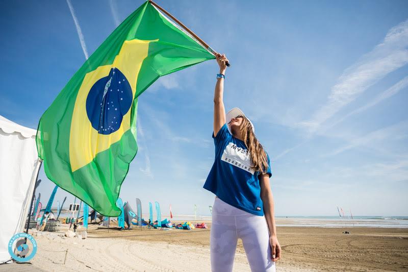 Bruna Kajiya, back and Brazilian - GKA Freestyle World Cup 2019 photo copyright Svetlana Romantsova taken at  and featuring the Kiteboarding class
