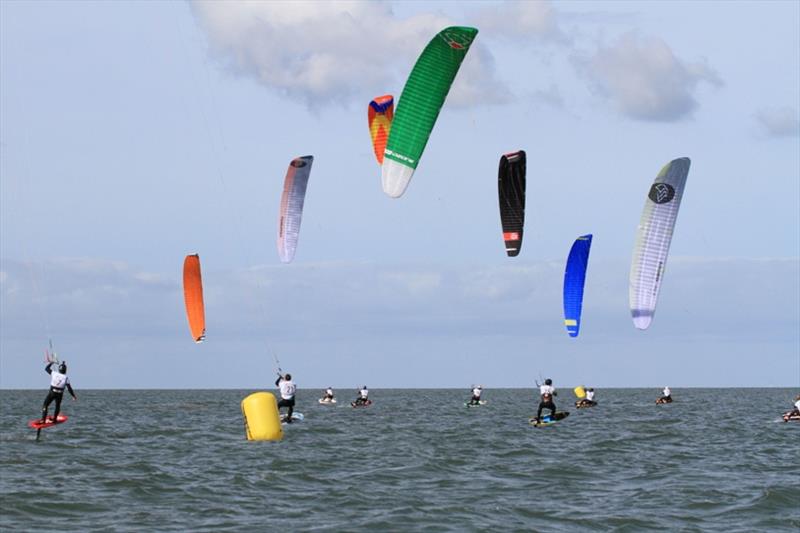 Kiteboard foiling at the Kitefoil Cup Holland 2018  photo copyright Gerard de Kok taken at  and featuring the Kiteboarding class