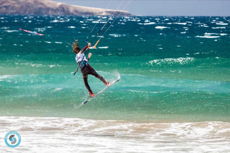 Natalie Lambrecht in women's round one - GKA Gran Canaria photo copyright Svetlana Romantsova taken at  and featuring the Kiteboarding class