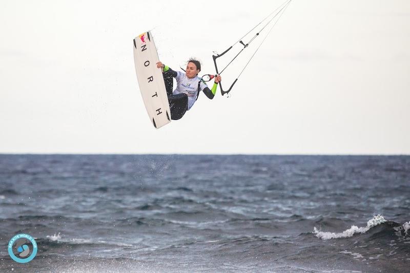 Bruna on the charge in the semi-finals - GKA Gran Canaria Freestyle World Cup 2019 photo copyright Svetlana Romantsova taken at  and featuring the Kiteboarding class