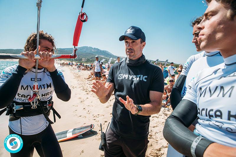 Cool as ice, Juan the man calls the shots - 2019 GKA Kite World Cup Tarifa - photo © Ydwer van der Heide