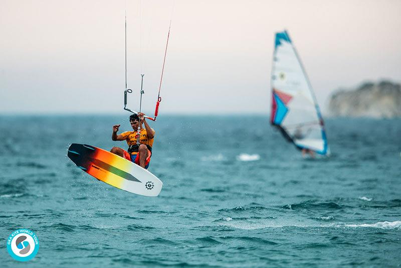 Things got weird. This is Carlos Mario... on a surfboard! - GKA Kite World Cup Tarifa 2019 photo copyright Ydwer van der Heide taken at  and featuring the Kiteboarding class