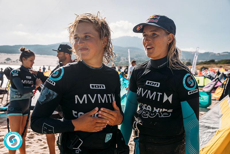 Hard lines for Pippa van Iersel and Therese Taabbel who made it to the final - GKA Kite World Cup Tarifa 2019 photo copyright Ydwer van der Heide taken at  and featuring the Kiteboarding class