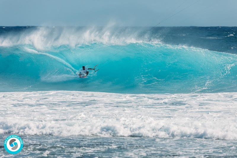 Sebastian was reading the spot like a book by the end - 2019 GKA Kite World Cup Mauritius photo copyright Ydwer van der Heide taken at  and featuring the Kiteboarding class