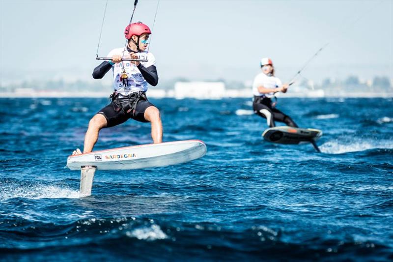 2019 KiteFoil World Series in Sardinia, Italy - Day 1 photo copyright IKA / Alex Schwarz taken at  and featuring the Kiteboarding class