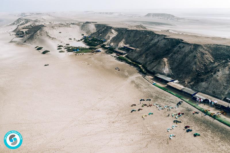 Epic and triumphant location - with a big tide on the lagoon! - GKA Kite World Cup Dakhla, Day 2 photo copyright Ydwer van der Heide taken at  and featuring the Kiteboarding class