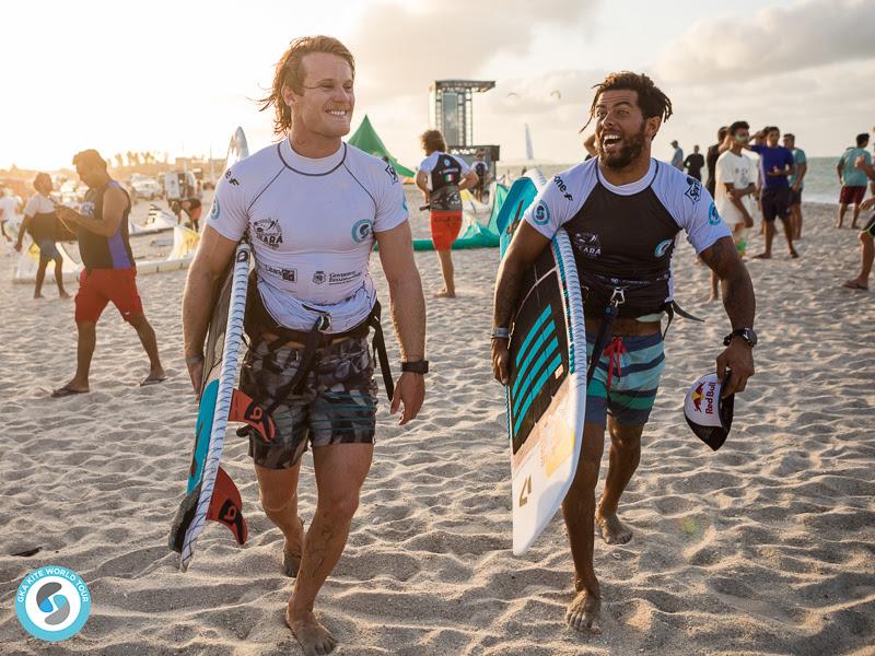 Finalists, James and Airton - 2019 GKA Kite-Surf World Cup Prea day 1 - photo © Svetlana Romantsova