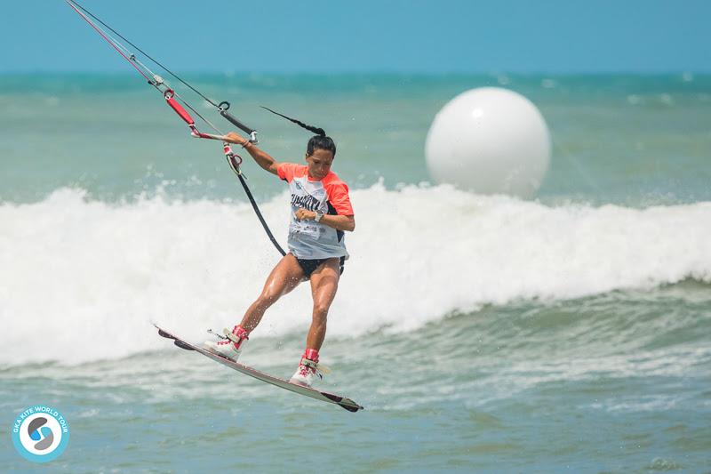 Rita wasn't as slick in the final, but fought to take the last step on the podium - 2019 GKA Freestyle World Cup Cumbuco photo copyright Svetlana Romantsova taken at  and featuring the Kiteboarding class