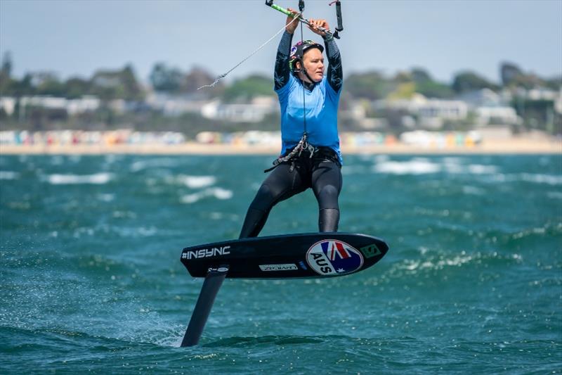 Breianna Whitehead - 2020 Sail Melbourne International, day 1 photo copyright Beau Outteridge taken at Royal Brighton Yacht Club and featuring the Kiteboarding class