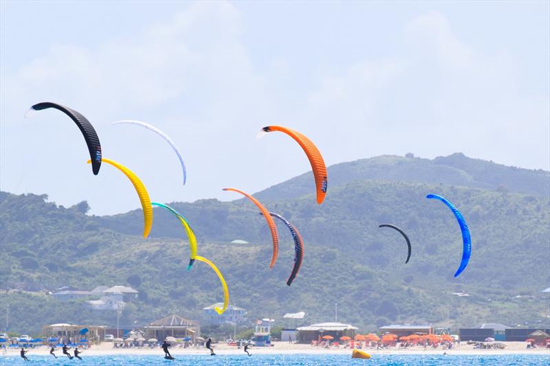 Caribbean Foiling Championships: Kitefoil Pro start during Race Day 1 photo copyright Caribbean Foiling Championships taken at  and featuring the Kiteboarding class